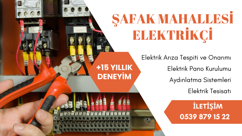 Şafak mahallesi elektrikçi pano onarımı ve tesisat kontrolü.